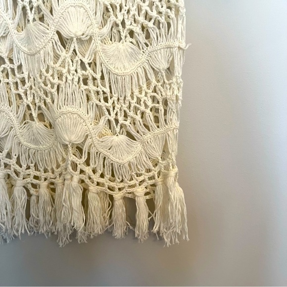 Apricot White Crochet Top with Tassels BNWT - Picture 3 of 6